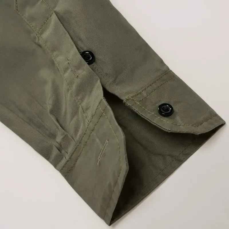 High Quality Cotton 100% Men Outdoor Long Sleeved Cargo Shirts Man Multi Pockets Loose Shirts New Male Solid Casual Shirts Eu3XL