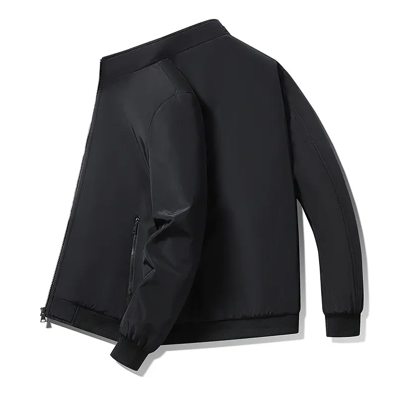 8XL New Winter Men Solid Stand Collar Business Coats Fleece Warm Down Jackets Male Casual Parkas Quality Man Slim Fit Jackets