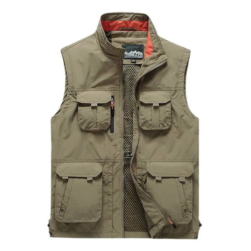 Men Mesh Waistcoats Outdoor Climbing Vests Jackets Multi-pocket Fishing Photography Vests Men Mesh Breathable Vests Coats 6XL