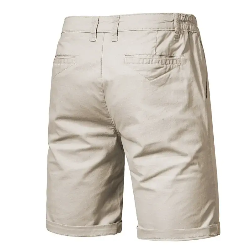 New Summer Men Cotton Casual Shorts Slim Solid Short Pants High Quality Male Straight Fit Knee Length Pants Sweatpants Size 38