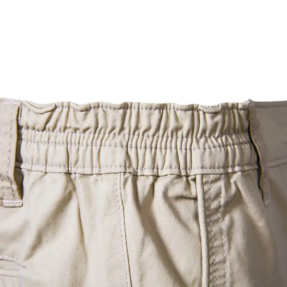 New Summer Men Cotton Casual Shorts Slim Solid Short Pants High Quality Male Straight Fit Knee Length Pants Sweatpants Size 38