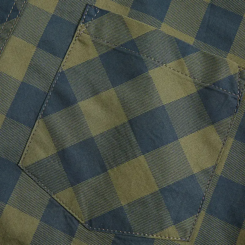 New Summer Men Plaid Short Sleeved Shirts New Fashion Man Outdoor Casual Cargo Shirts Good Quality Male Cotton Shirts Size 5XL