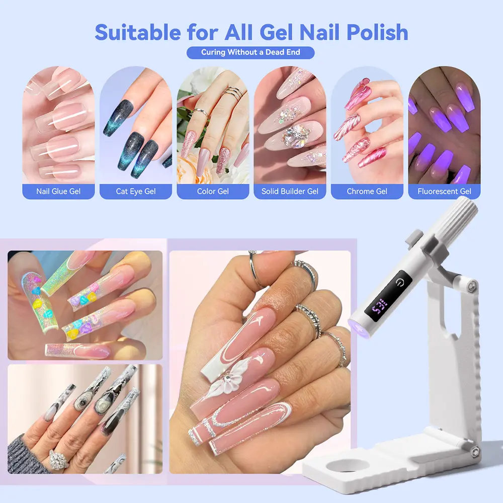 LINMANDA Mini UV Nail Lamp Handheld Portable Small Nail Dryer Light for Gel Polish Rechargeable Cordless for Fast Curing