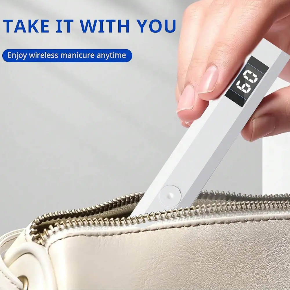 LINMANDA Minicure Handheld UV Light for Gel Nails Portable UV Nail Lamp Rechargeable LED Nail Lamp for Nails Art Desk Stand