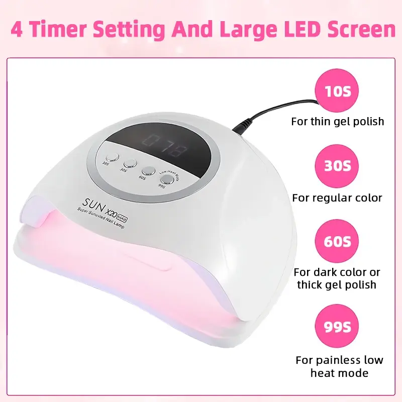 LINMANDA SUN X20 MAX Nail Dryer Machine 72LEDS LED/UV Lights For Nails Gel Polish Drying Lamps With Timer Auto Sensor Equipment