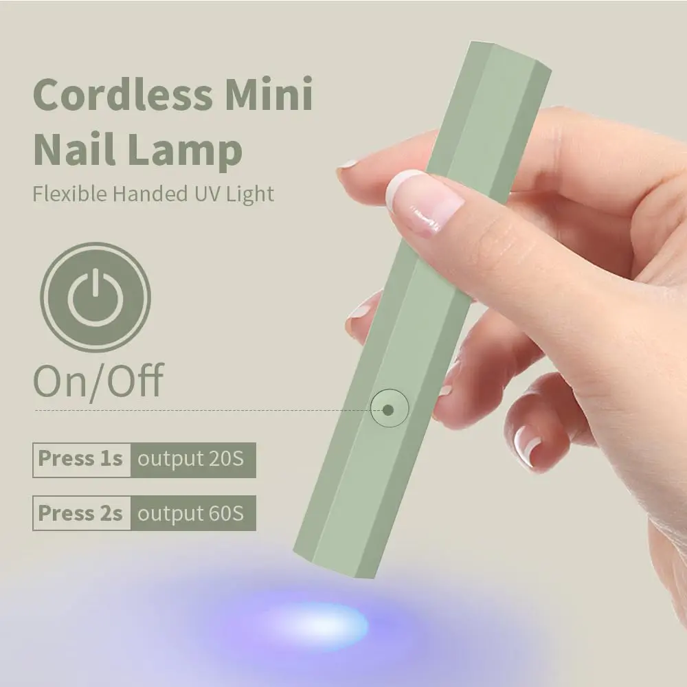 LINMANDA UV LED Nail Lamp Machine Handheld Quick Drying Varnish Gel Polish  USB Rechargeable Nail Art Tool Home Travel Use