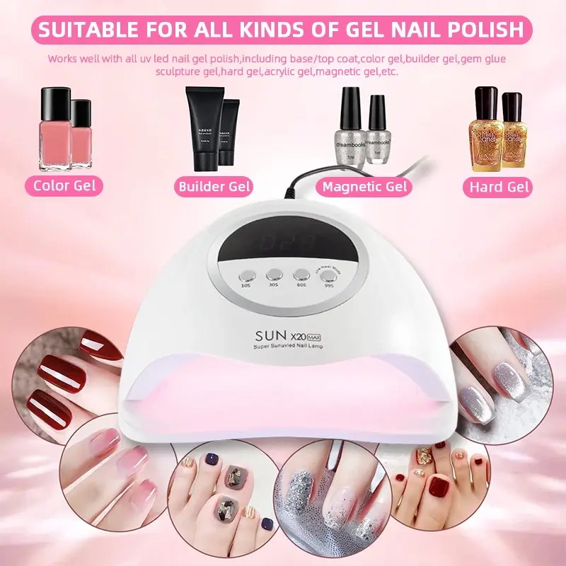 LINMANDA SUN X20 MAX Nail Dryer Machine 72LEDS LED/UV Lights For Nails Gel Polish Drying Lamps With Timer Auto Sensor Equipment