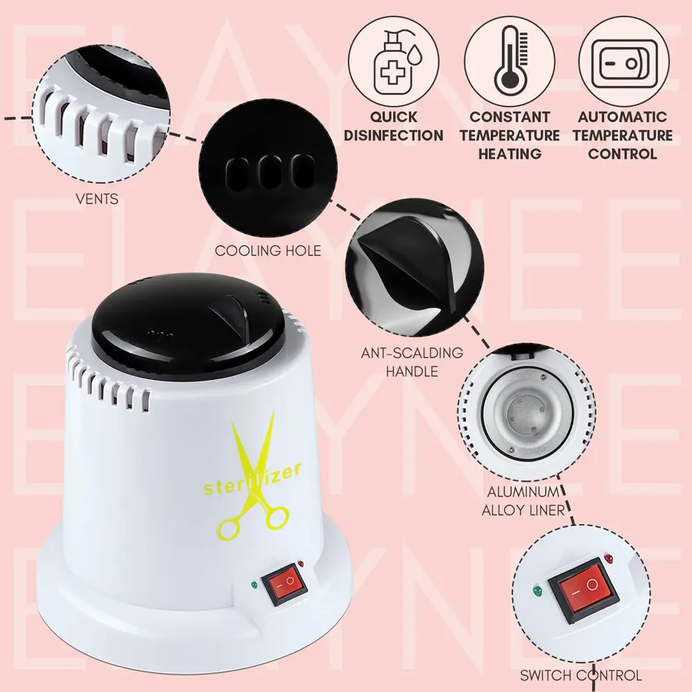 LINMANDA Nail Art Sterilizer Disinfect Machine Home Beauty Salon Equipment Cleaner Cleaning Machine for Nail Tools Nail Salon