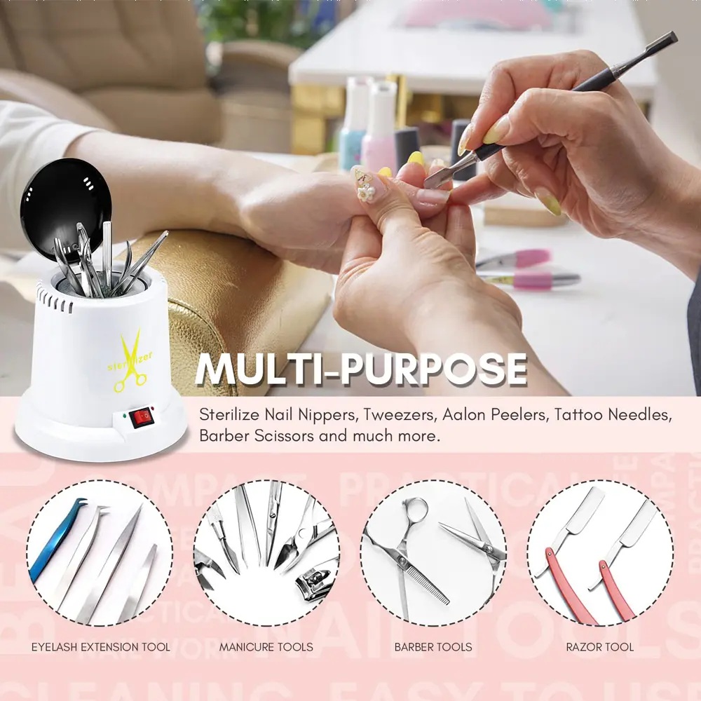 LINMANDA Nail Art Sterilizer Disinfect Machine Home Beauty Salon Equipment Cleaner Cleaning Machine for Nail Tools Nail Salon