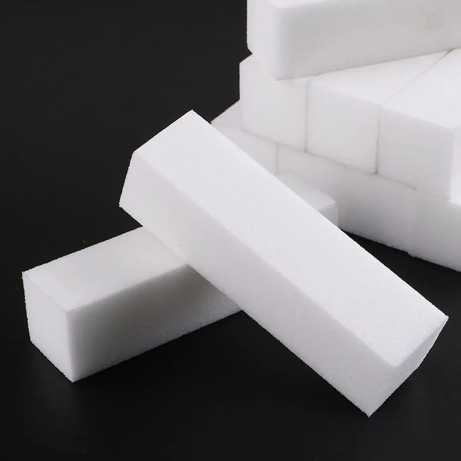 LINMANDA 10Pcs White Nail Buffer Block 4 Way Professional Nail Files and Buffer Nail Sanding Tools for Gel Natural Acrylic Nails