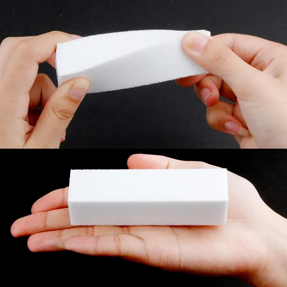 LINMANDA 10Pcs White Nail Buffer Block 4 Way Professional Nail Files and Buffer Nail Sanding Tools for Gel Natural Acrylic Nails