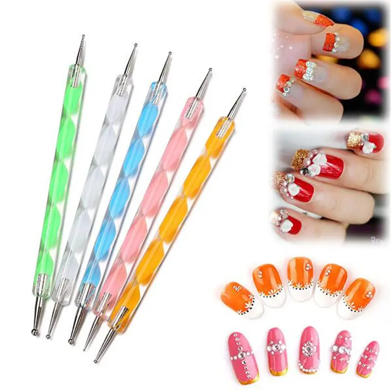 LINMANDA Nail Art Tool Set Nail Dotting Tools Nail Dust Brush Striping Nail Art Brushes Nail Drawing Pen for Nail Design