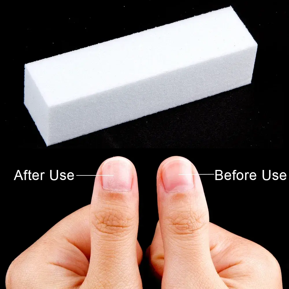 LINMANDA 10Pcs White Nail Buffer Block 4 Way Professional Nail Files and Buffer Nail Sanding Tools for Gel Natural Acrylic Nails