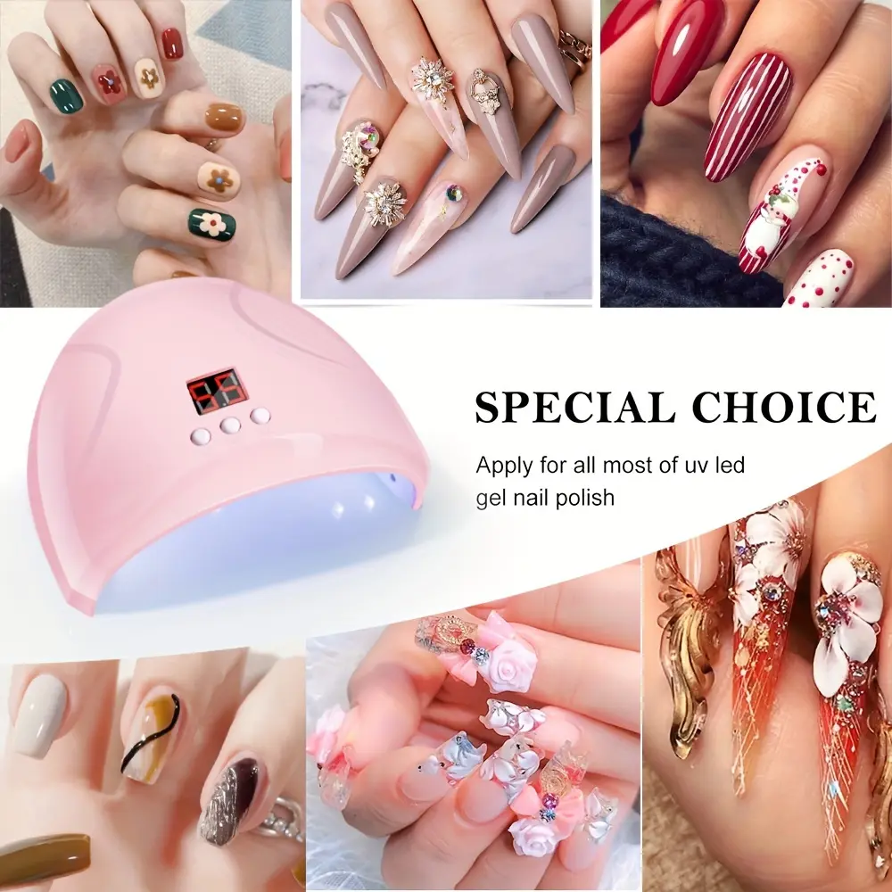 LINMANDA USB Electric Nail Drill Polishing Set with UV LED Nail Art Lamp Nail Art Brush and Polishing Tool Nail Art Starter Set