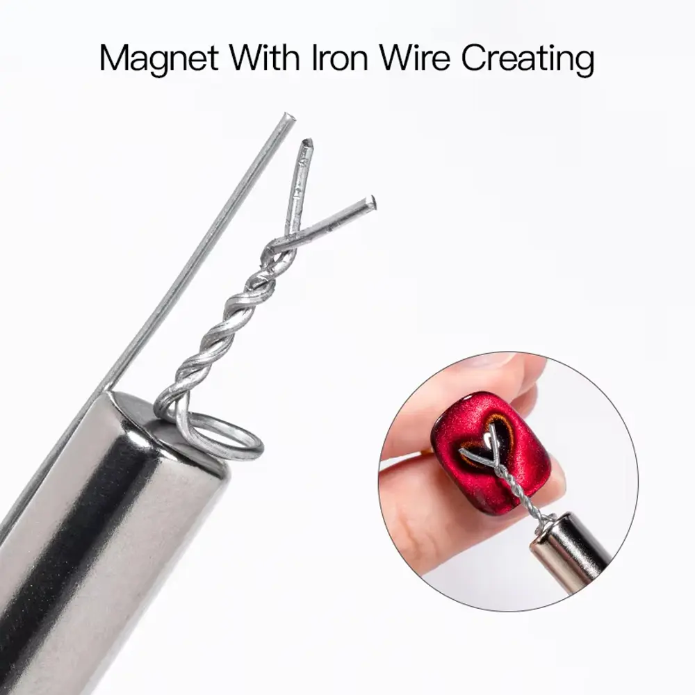LINMANDA Nail Cat Eye Magnetic Rods kit 3D Nail Art Magnetic Bar Double Head Magnetic Pen UV Gel Enthusiasts Nail DIY Tools