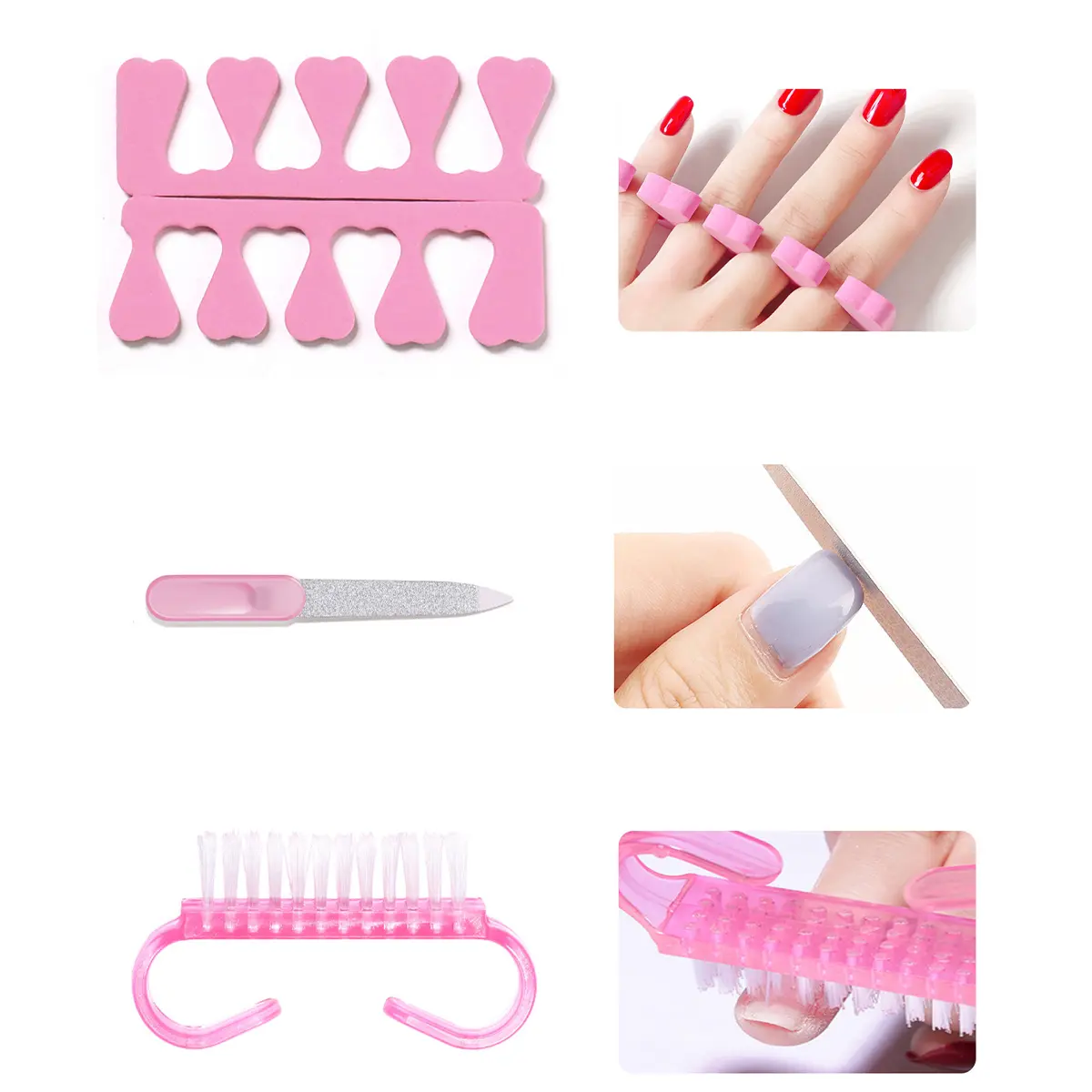 LINMANDA Manicure Lamp Set Nail Polish Remover Nail Drill Extension Gel Pen Nail Powder Brush Finger Separator Polishing Block