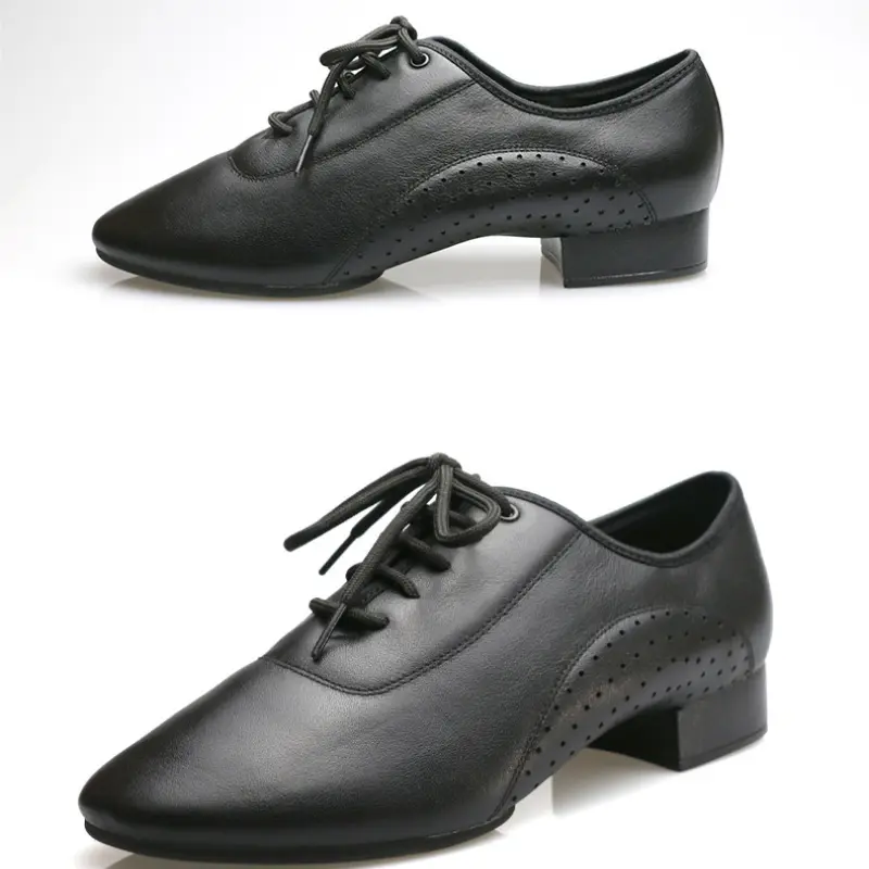 XIHAHA Fashion Men's Dance-Shoes Boy/Man Latin Ballroom Modern Tango Jazz Dancing Shoes Genuine Leather  Dance Soft Rubber Sole