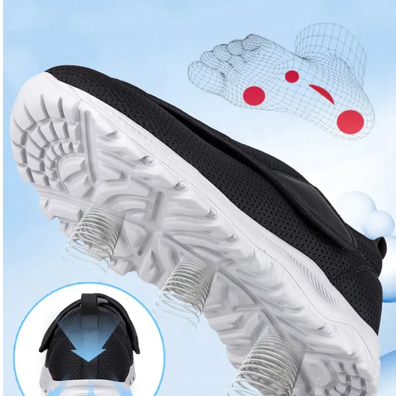 XIHAHA Women Man Orthopedic Shoe with Swollen Wide Feet and Hallux Valgus Adjusted Soft Comfortable Diabetic Walking Shoes