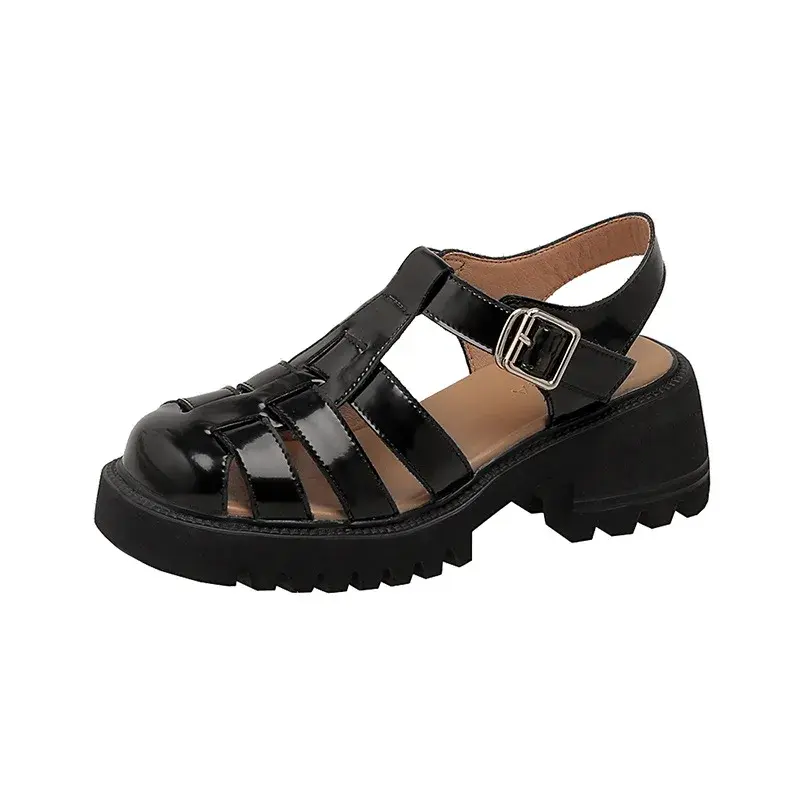 XIHAHA New Women's Sandals Summer Breathable Comfortable Designer Toe Thick Bottom Waterproof Platform Roman Shoes Womes