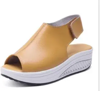 XIHAHA Women Sneakers Fish Mouth Canusal Shoes Woman Solid Girls Dance Shoe Mesh Thick-soled Rocking Dancing Shoes