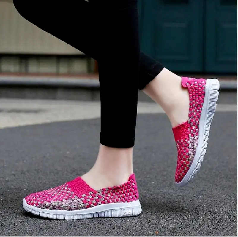 2023 New Weave Shoes Women Sneakers Ladies Female Casual Shoes Style Girls Sneakers Woman Breathable Walking Shoes