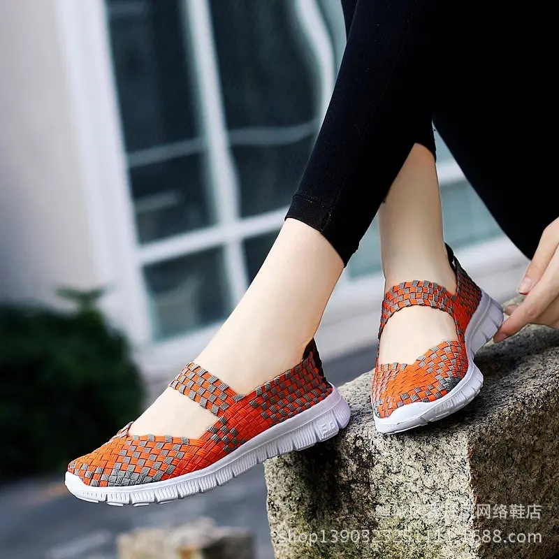 2023 New Weave Shoes Women Sneakers Ladies Female Casual Shoes Style Girls Sneakers Woman Breathable Walking Shoes