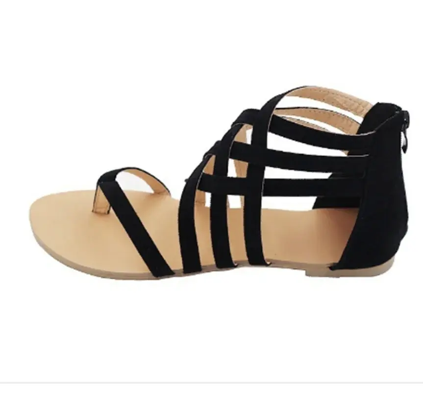 XIHAHA Summer Women Sandals Gladiator Sandals for Beach Shoes Female Rome Style Flat Sandals Woman Casual Sandalias Mujer Shoes
