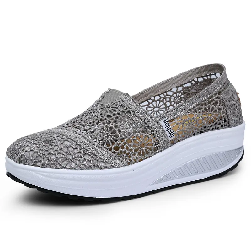 XIHAHA Summer Fashion Women's Thick-soled Breathable Mesh Woman Non-slip Sports Rocker Ladies Sneakers Girls Walking Shake Shoes