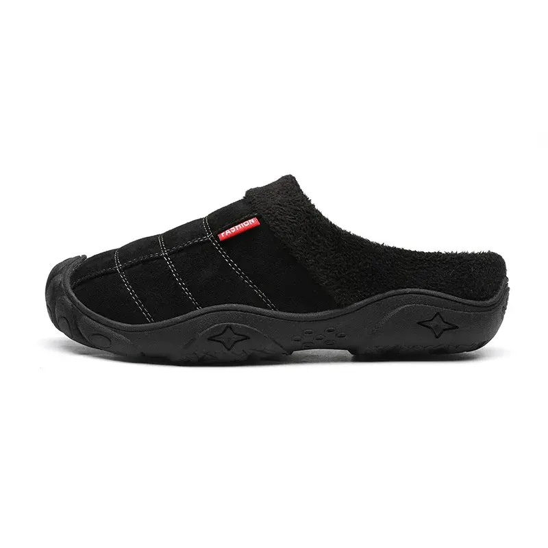 XIHAHA High Quality Slippers Men's Winter Shoes Soft Man Home Slippers Cotton Shoes Fleece Warm Anti-skid Man Slippers Sandals