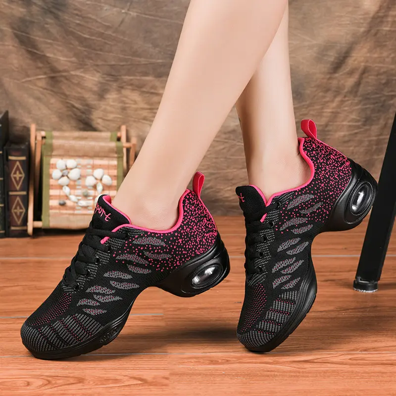XIHAHA Women Dance Practice Shoes Design Dance Shoe for Woman Soft Sole Modern Dance Shoes Mesh Ladies Dance Trainers Sneakere