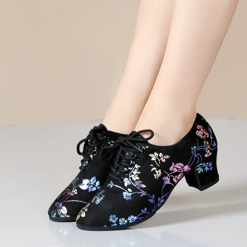 XIHAHA New Fashion Women Ballroom Dance Shoes Woman Tango Latin Dancing Shoes Gorgeous Ladies' Wedding Party Dance Shoes 3.5/5CM