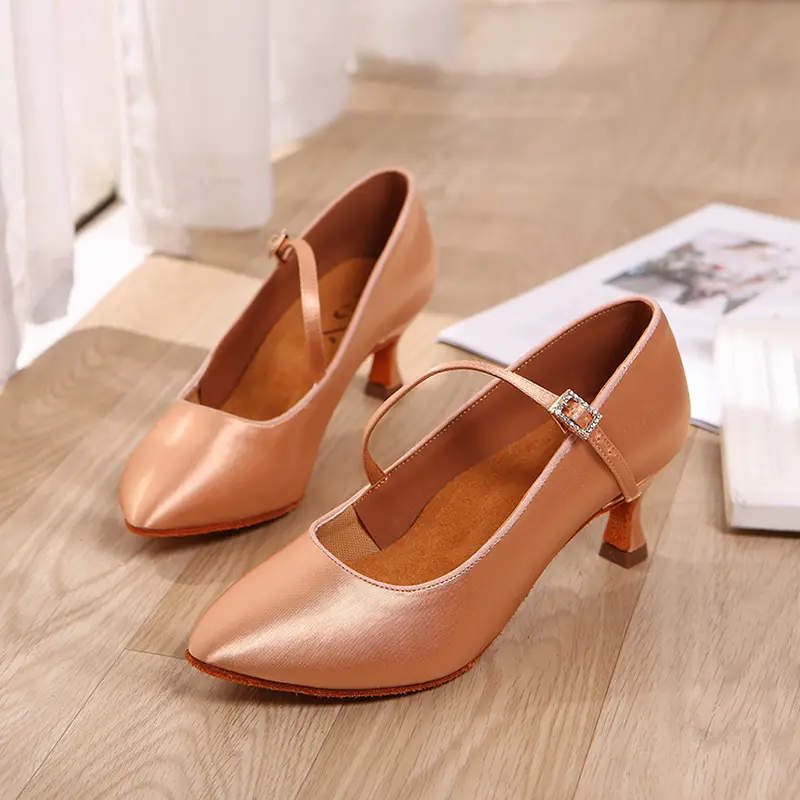 XIHAHA New Modern Dance Shoes Woman Soft Bottom National Standard Dating Tango Square Dance Women Shoe Satin Female Sports Shoes