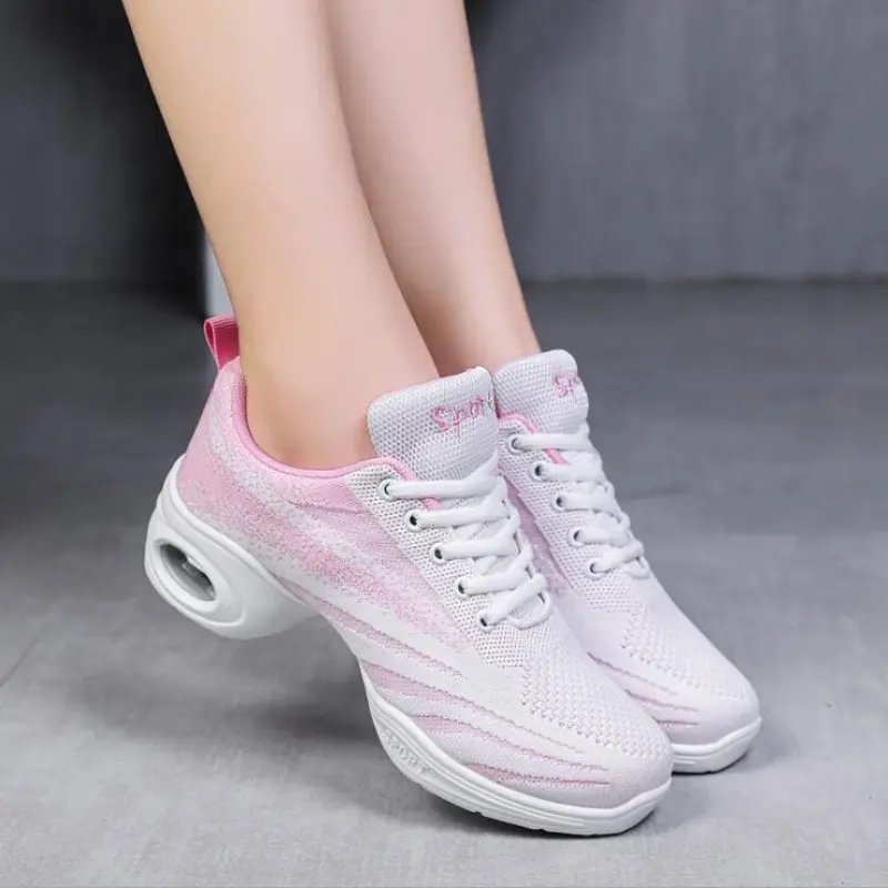 XIHAHA Women Dance Practice Shoes Design Dance Shoe for Woman Soft Sole Modern Dance Shoes Mesh Ladies Dance Trainers Sneakere