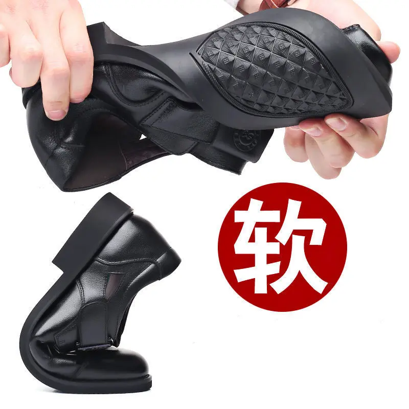 XIHAHA Summer Hollow Leather Shoes Men Casual Leather Sandals Breathable Hole Shoe Sandals Mens slippers Hombre  Shoes 2023
