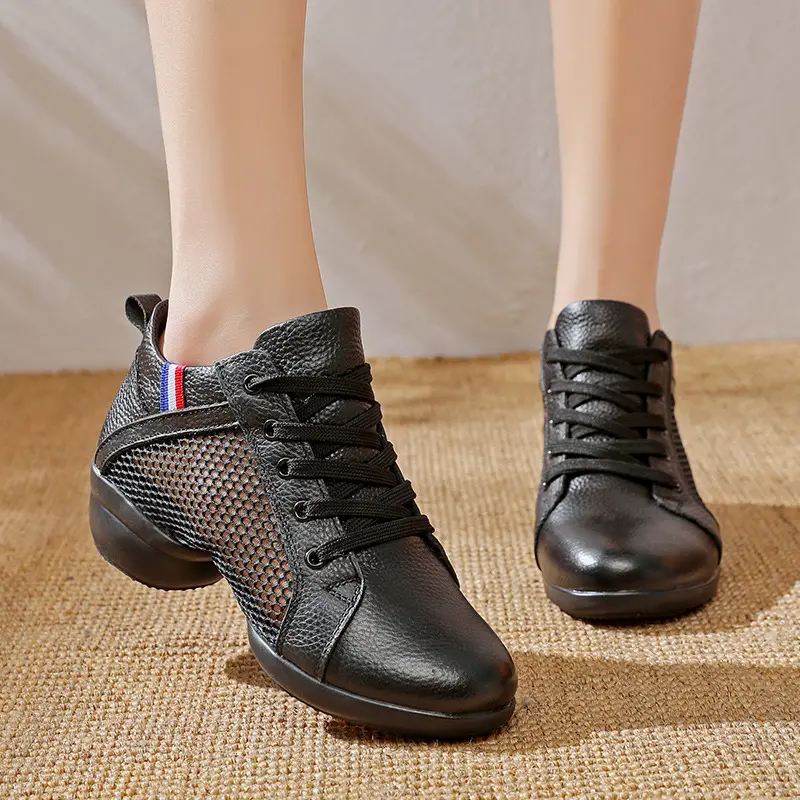 XIHAHA Salsa Latin Dance Shoes for Women Charm Jazz Dancing Shoe Leather Suede Sole High Heels Woman Platform Shoe Sneaker