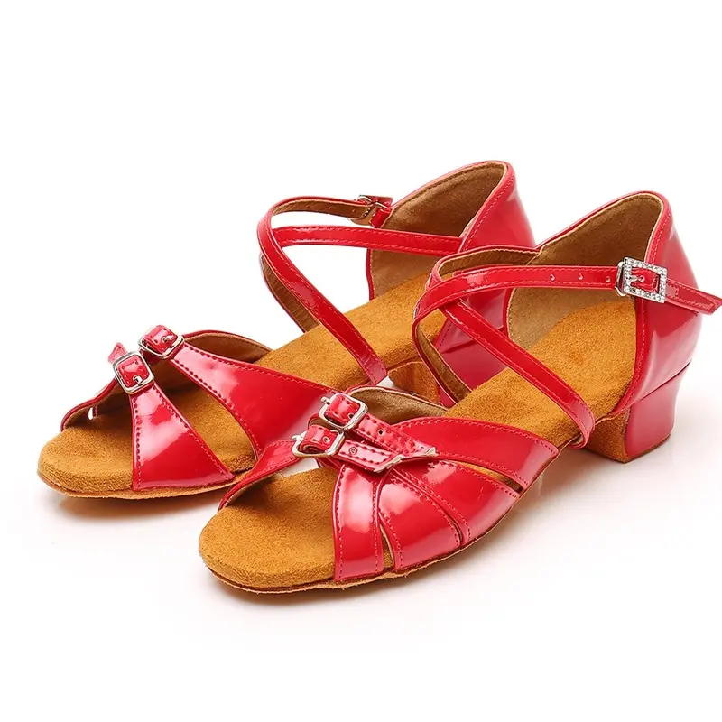 XIHAHA Women Latin Dance Shoes Modern Pole Dance Shoes Salsa Tango High Heel Adjustable Latin Shoes for Girls Ladies Ballroom