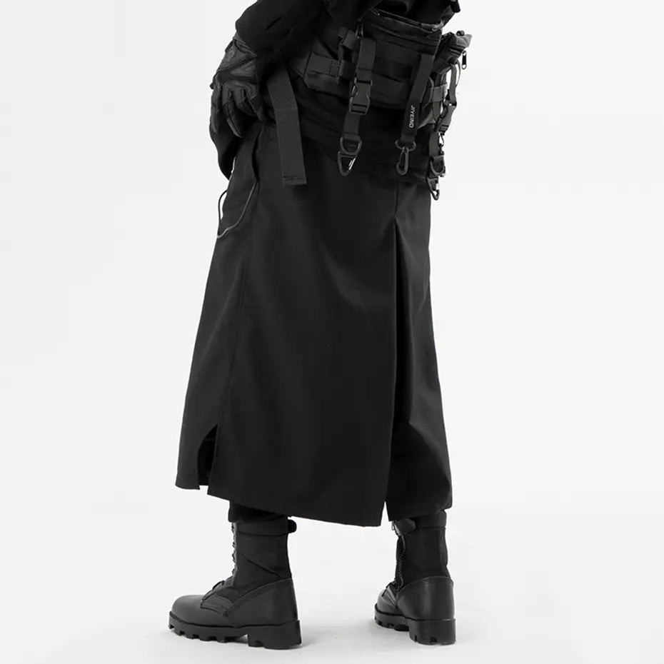 Tactical Skirt Pants Techwear Men's Fashion Streetwear Baggy Cargo Pants Joggers Black Loose Sweatpants