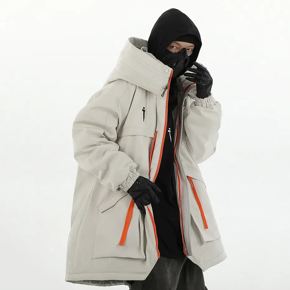 Mulit Pocket Winter Jackets Techwear Tactical Coats Men Fashion Streetwear Oversized Parkas Warm Hooded Jacket Windbreaker 2023