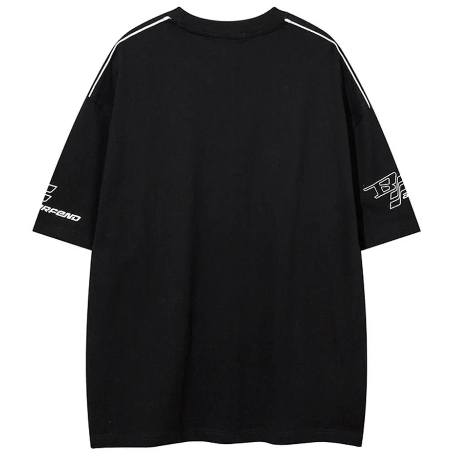 Hip Hop Streetwear Tshirts Sports Style Tee 2025 Men Summer Short Sleeve Harajuku Oversized T-shirt Loose Casual Unisex Tops