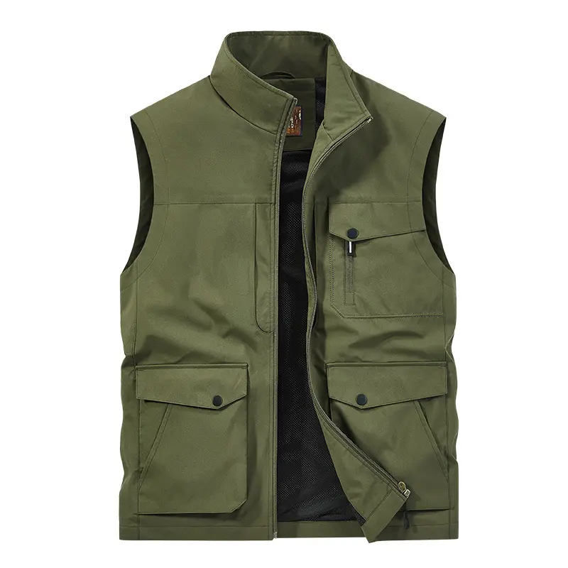 Men Outdoor Multifunctional Cargo Vests New Summer Man Mesh Breathable Waistcoats Fishing Sleeveless Jackets Male Casual Vests 6