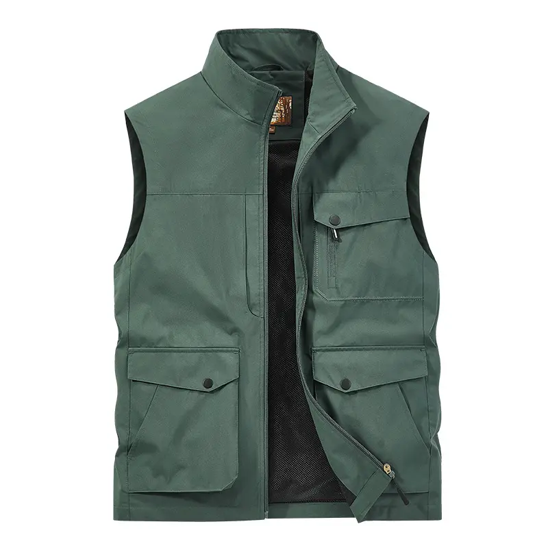 Men Outdoor Multifunctional Cargo Vests New Summer Man Mesh Breathable Waistcoats Fishing Sleeveless Jackets Male Casual Vests 6