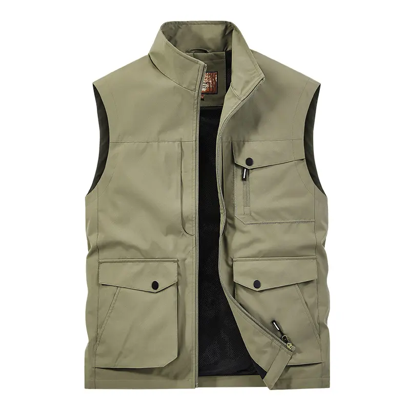 Men Outdoor Multifunctional Cargo Vests New Summer Man Mesh Breathable Waistcoats Fishing Sleeveless Jackets Male Casual Vests 6