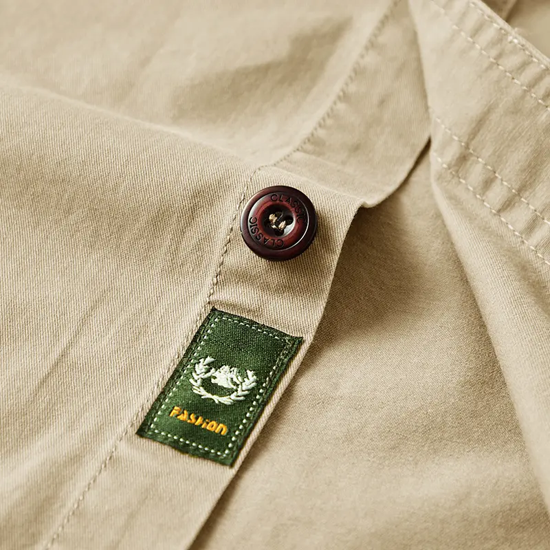 New Summer Men Cotton Short Sleeved Shirts Multi Pockets Military Tooling Shirts Quality Male Outdoor Casual Loose Shirts 6XL