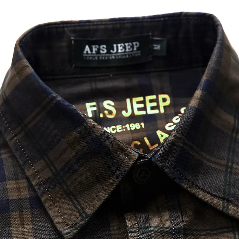 New Spring Men Plaid Casual Shirts Male Military Outdoor Loose Tooling Shirts High Quality Man Cotton Long-sleeved Shirts 3XL