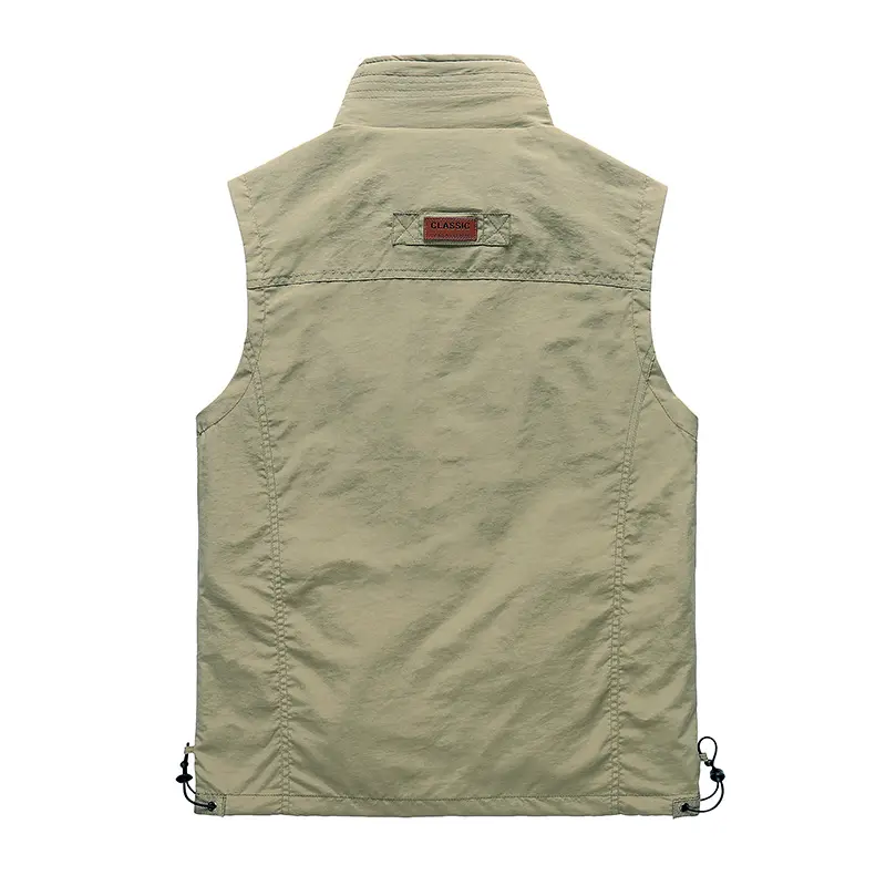 New Summer Men Outdoor Thin Mesh Breathable Waistcoats Climbing Sleeveless Jackets Cargo Vests Male Sportswear Casual Vests 6XL
