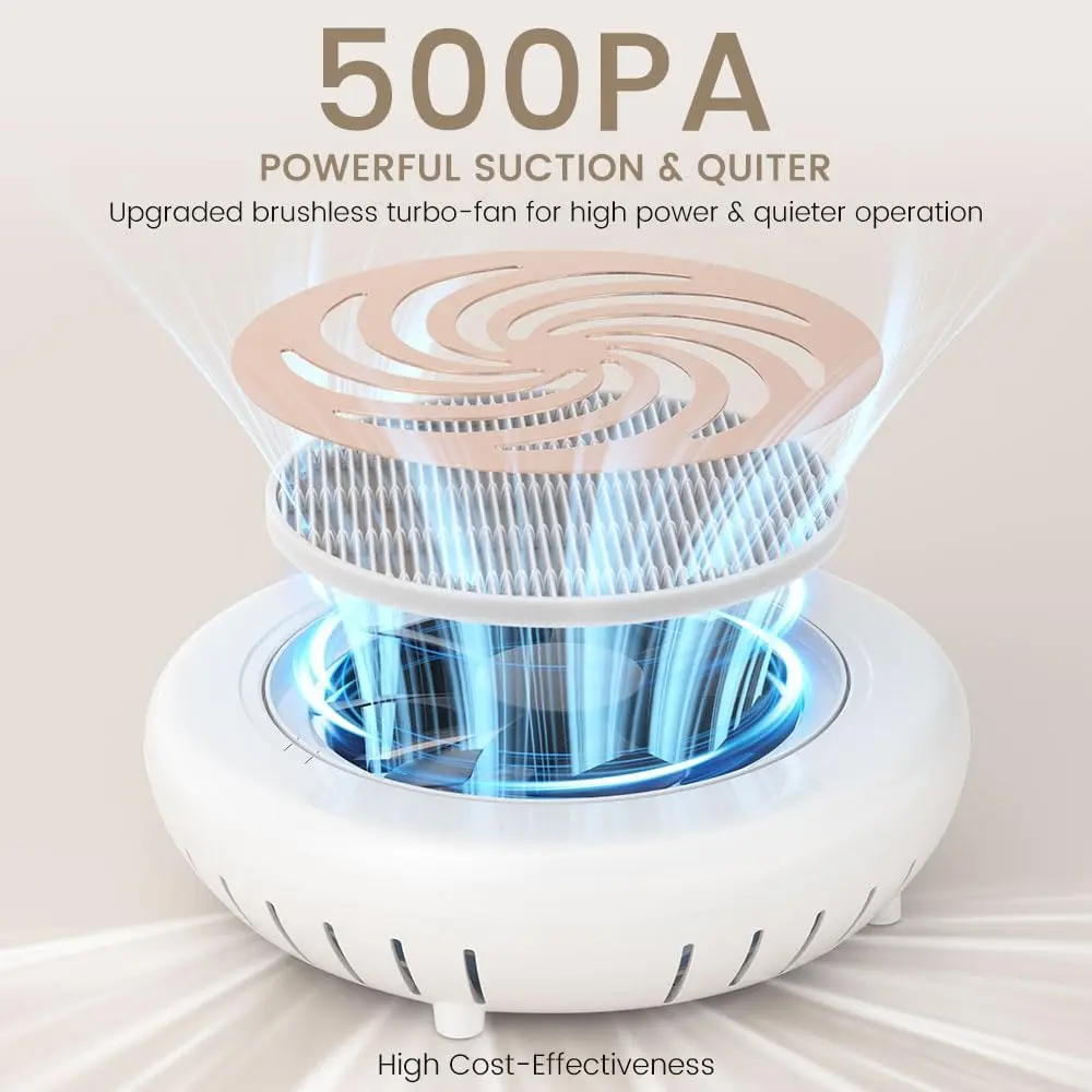LINMANDA Nail Dust Collector Professional Dust Collector Nail Tech Salon with Removable Filter Speed ​​Adjustable Vacuum Cleaner
