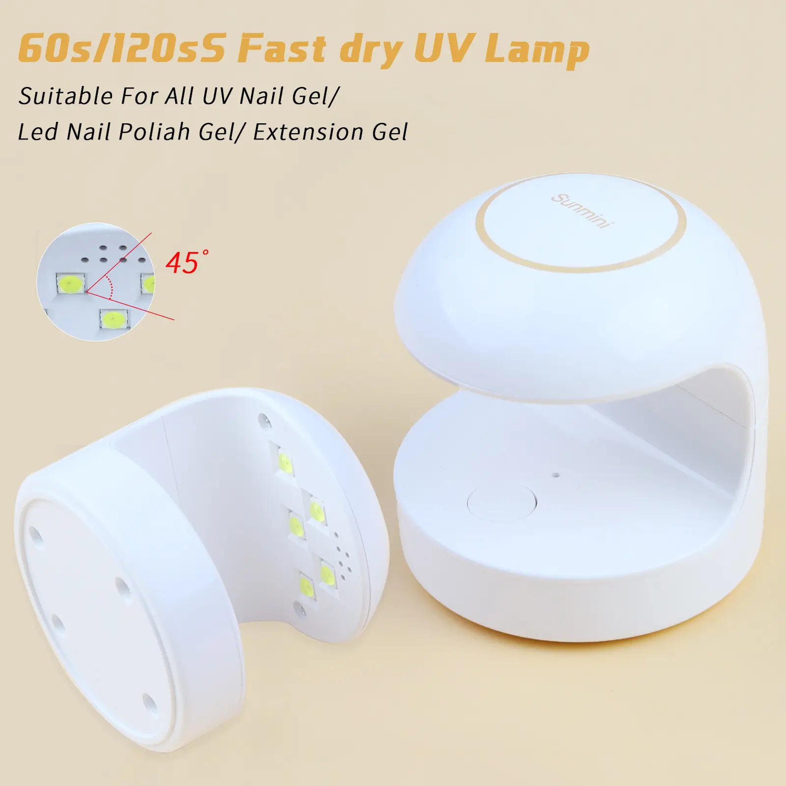 LINMANDA Mini UV LED Nail Lamp Portable Quick-Dry 18W Gel Nail Curing Lamp for Gel Polish Resin Glue Gel Extension Gel Manicure
