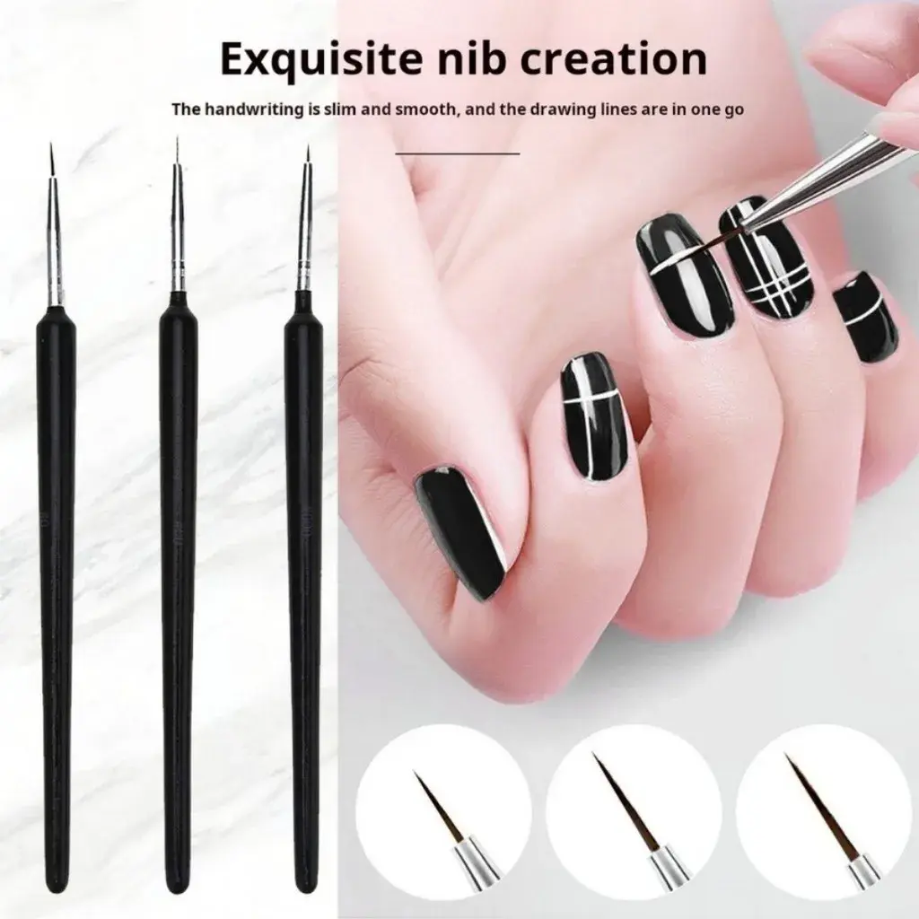 LINMANDA Detail Painting Watercolor Pen Set 3Pcs Fine Point Oil Painting Brushes Brush for Acrylic Professional Artists Tools