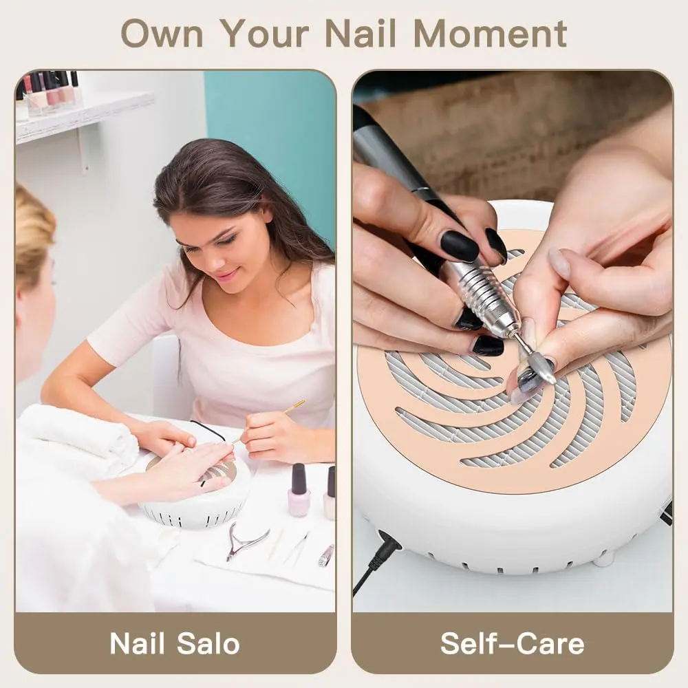 LINMANDA Nail Dust Collector Professional Dust Collector Nail Tech Salon with Removable Filter Speed ​​Adjustable Vacuum Cleaner