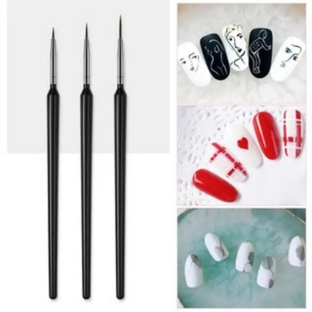 LINMANDA Detail Painting Watercolor Pen Set 3Pcs Fine Point Oil Painting Brushes Brush for Acrylic Professional Artists Tools